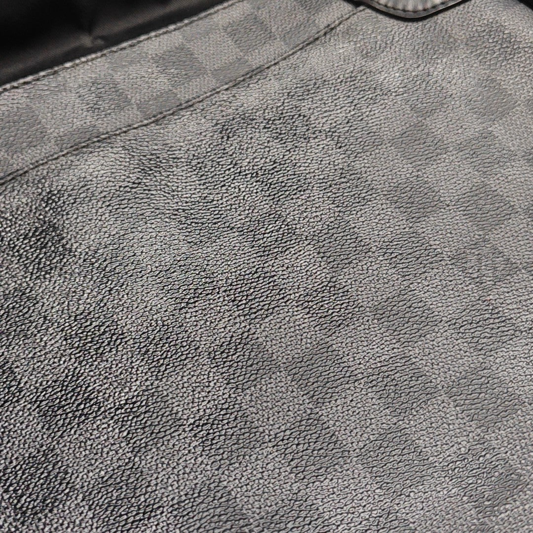 DISTRICT MM Damier Graphite Coated Canvas Gray