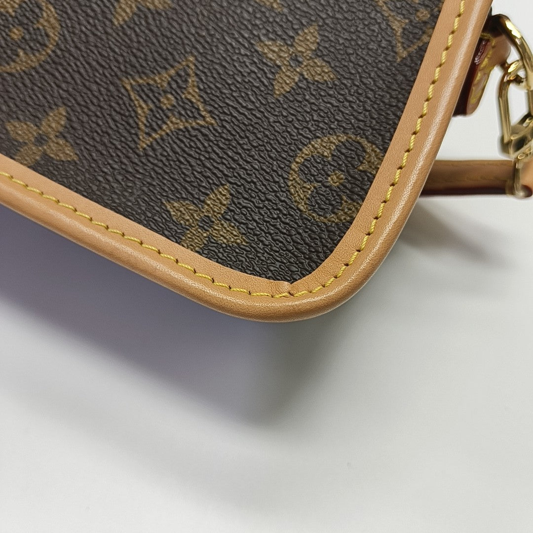DIANE Nano Monogram Coated Canvas Brown