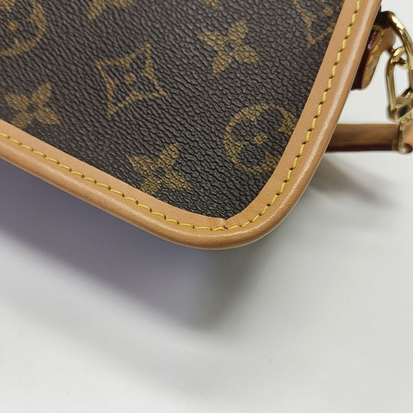 DIANE Nano Monogram Coated Canvas Brown