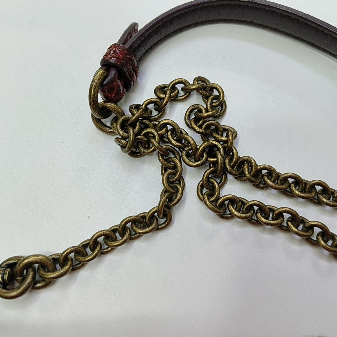Python Shoulder Bag Red