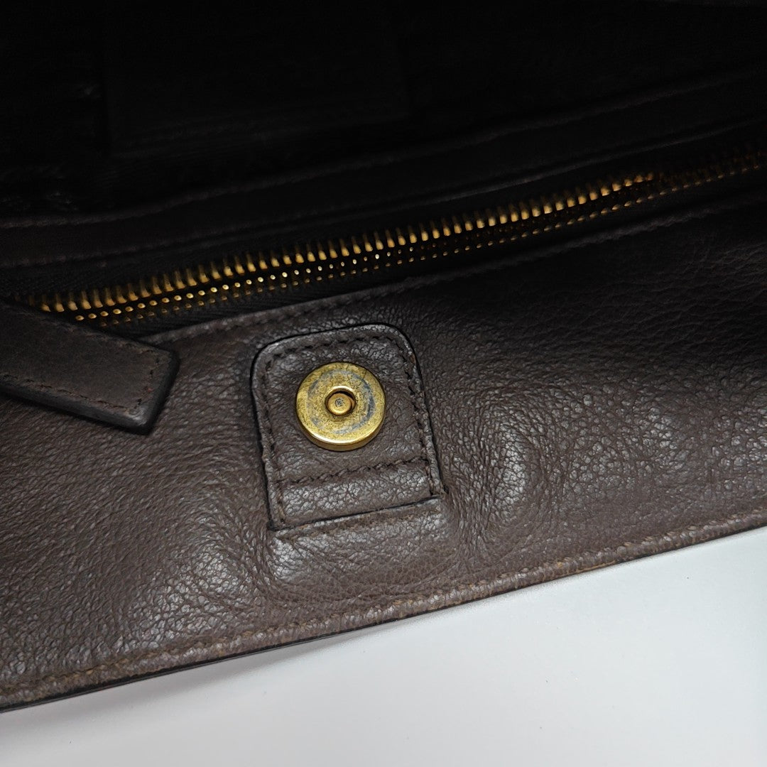 Calfskin Crossbody Bag Brown