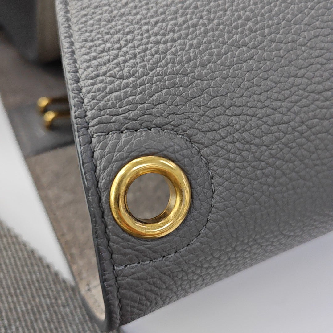 SANGLE Small Calfskin Gray