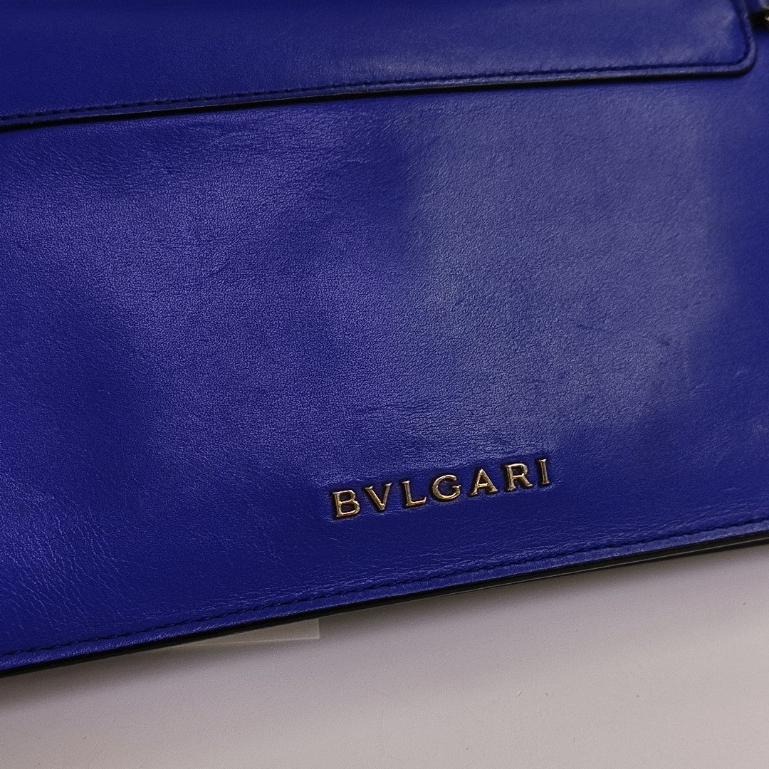 SERPENTI FOREVER Calfskin Blue Wallet