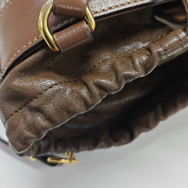Horsebit 1955 Small Coated Canvas Beige