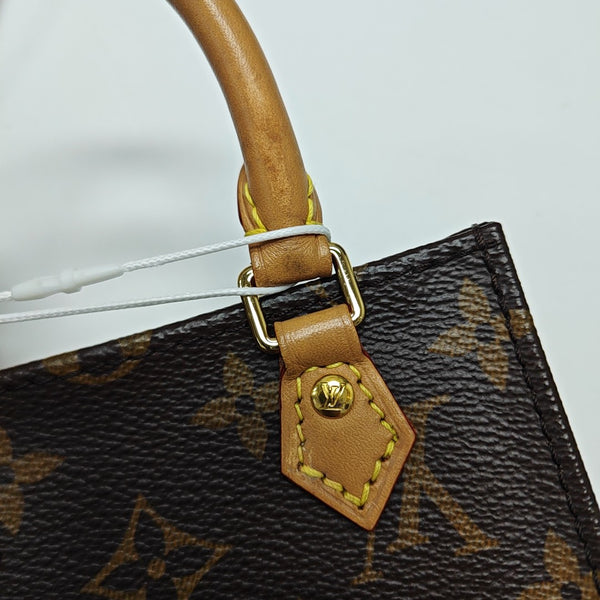 SAC PLAT Mini Monogram Coated Canvas Brown