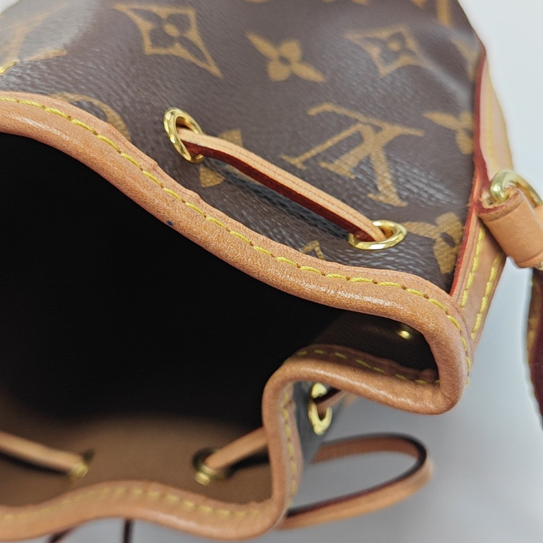 NÉONOÉ Nano Monogram Coated Canvas Brown