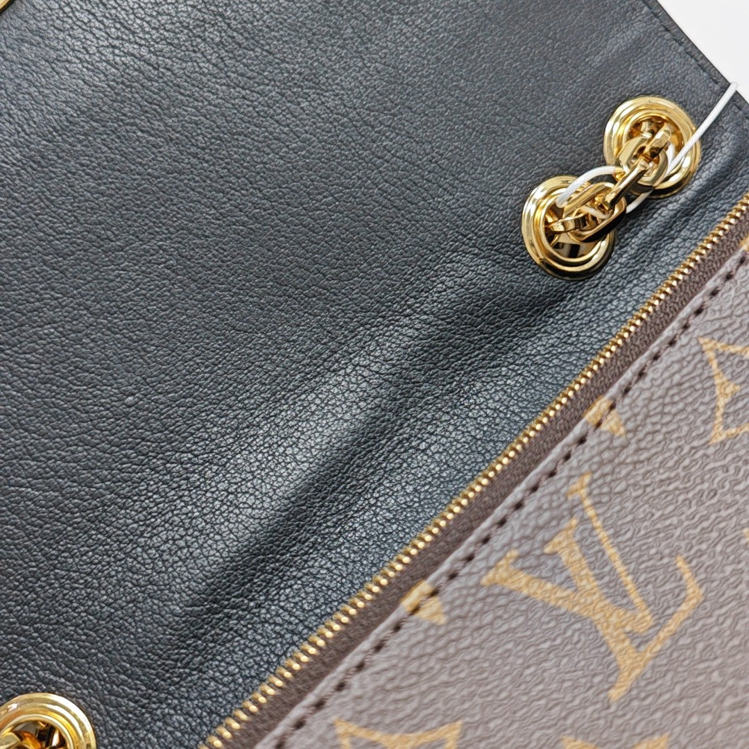 MARCEAU Monogram Coated Canvas Brown