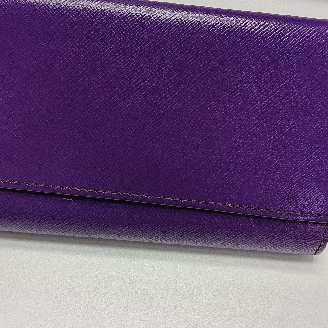 Gancini Calfskin Purple Wallet