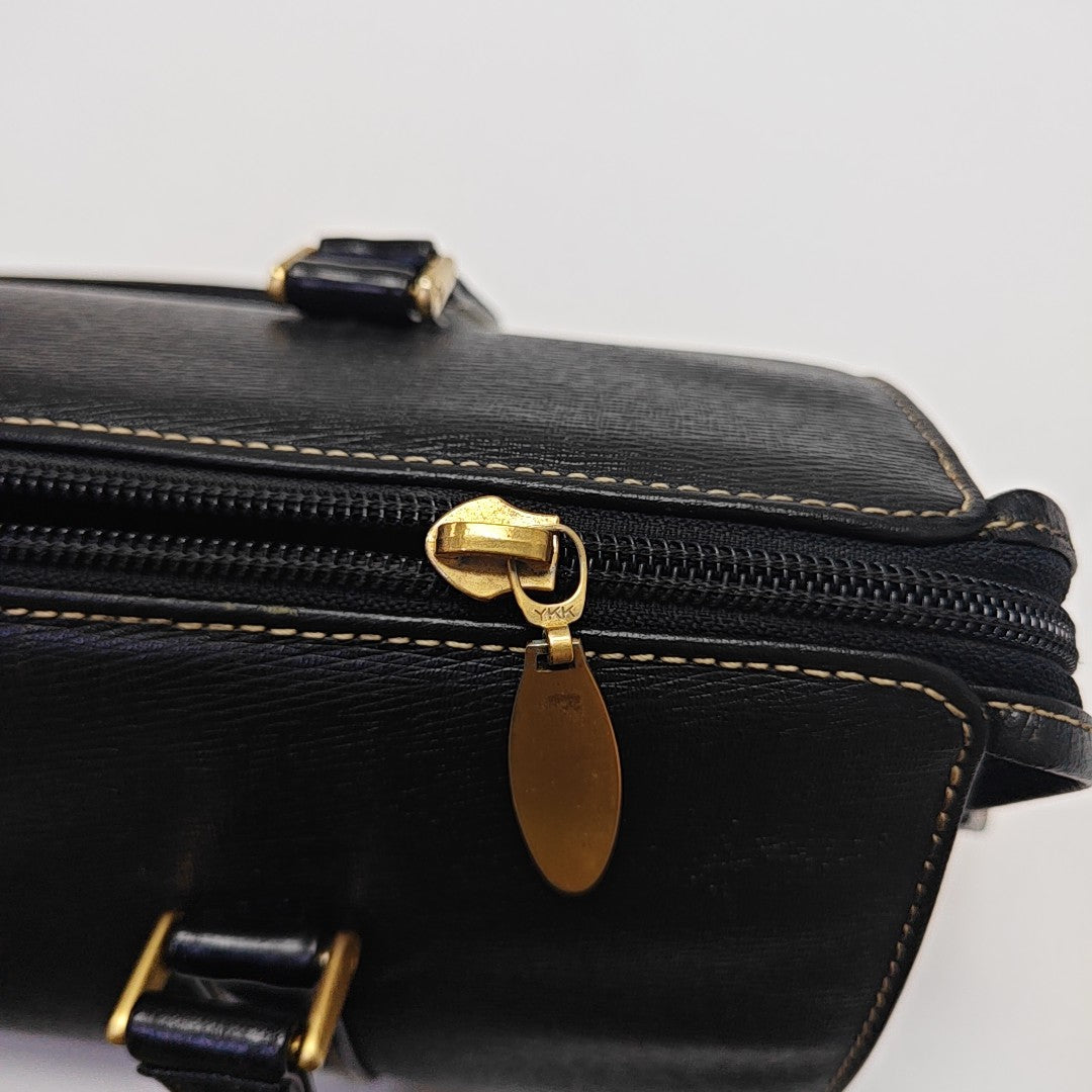 Calfskin Top Handle Bag Black