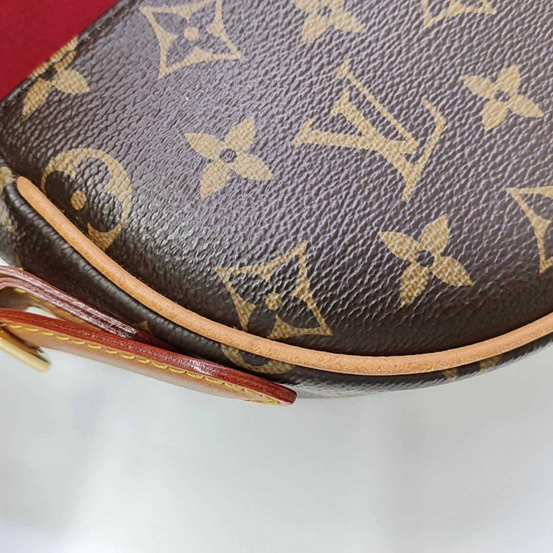 TAMBOURINE Monogram Coated Canvas Brown