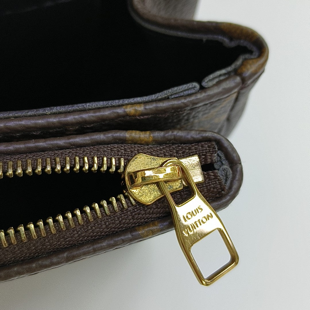 MARCEAU Monogram Coated Canvas Brown