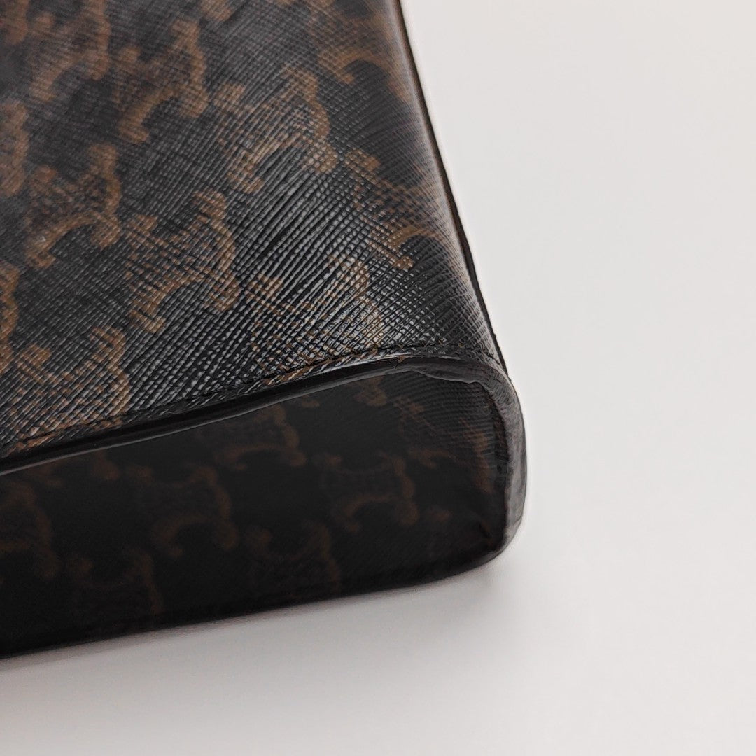 CABAS CELINE Small Coated Canvas Brown