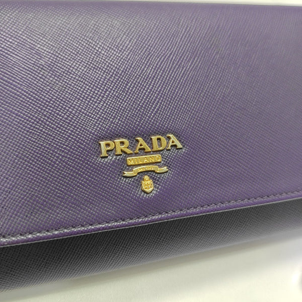 Calfskin Shoulder Bag Purple