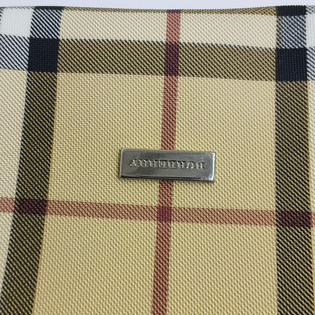 Coated Canvas Top Handle Bag Beige
