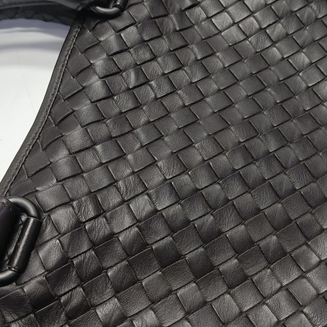 Lambskin Top Handle Bag Brown
