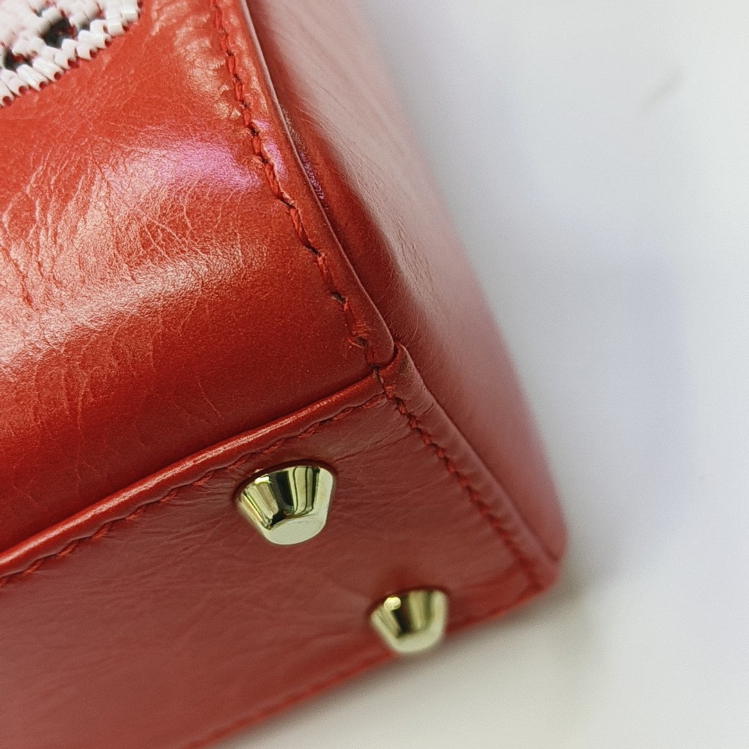Lady Dior Mini Lambskin Red