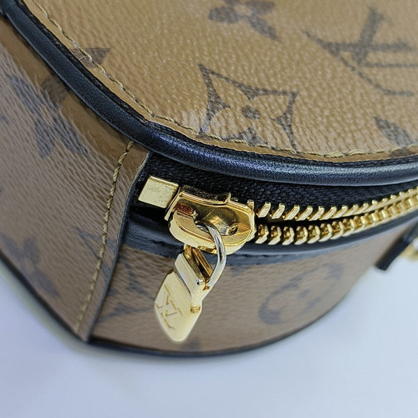 BOITE CHAPEAU Mini Monogram Coated Canvas Brown