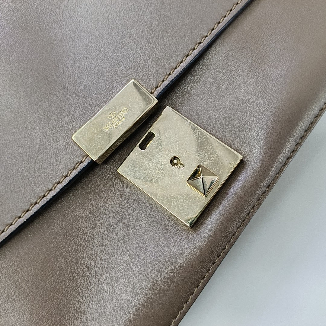 Calfskin Shoulder Bag Gray
