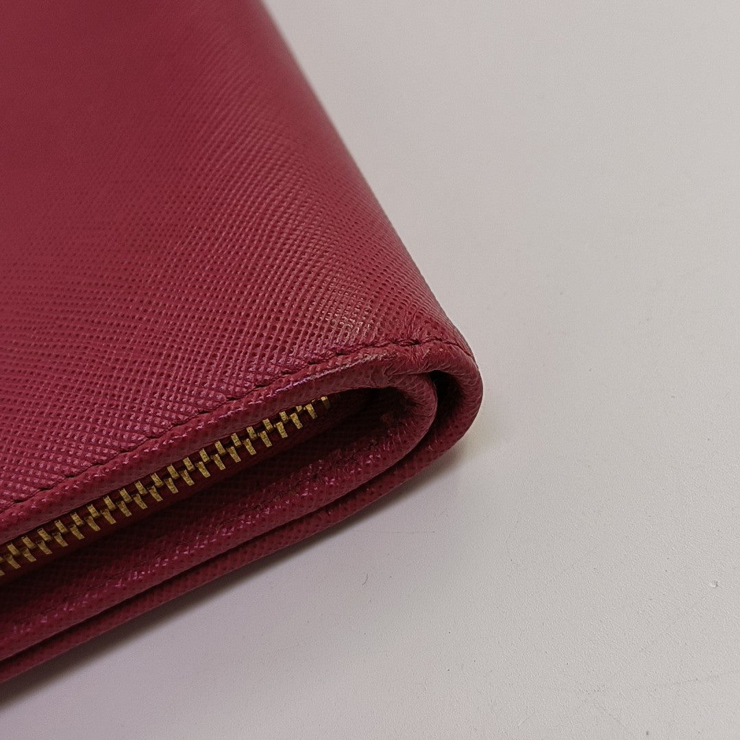 Saffiano Calfskin Wallet Red