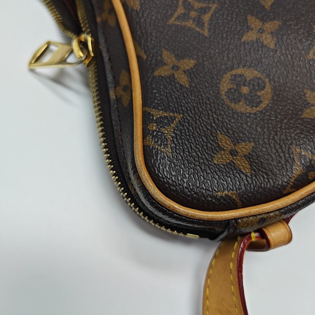 CROISSANT Monogram Coated Canvas Brown