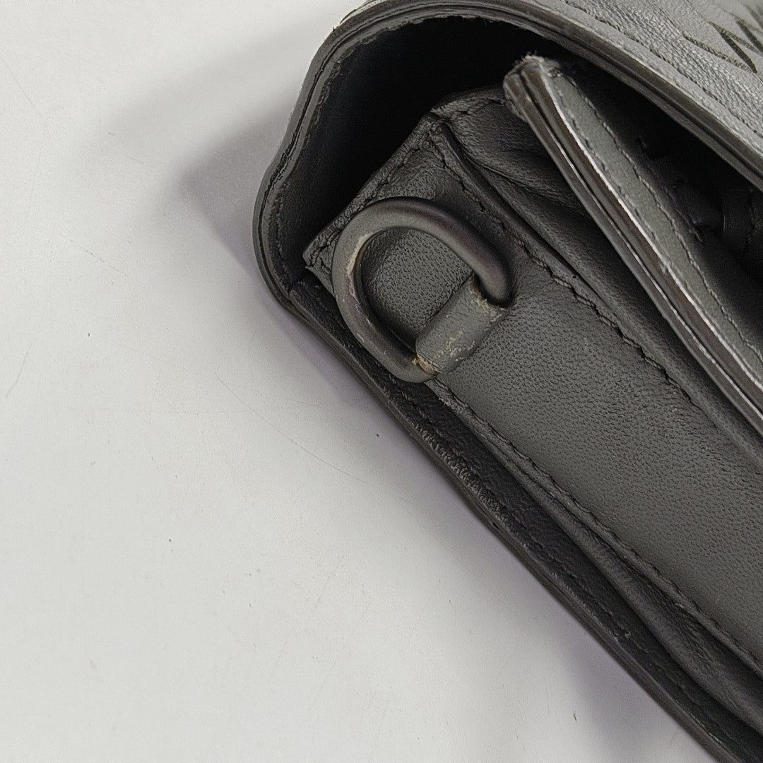Calfskin Shoulder Bag Gray