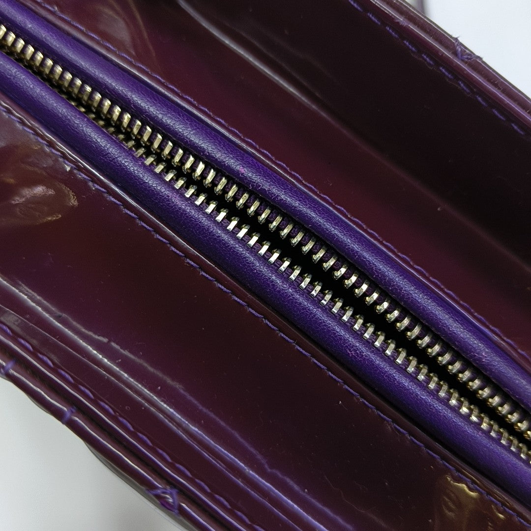 Lady Dior Medium Cannage Patent Leather Purple
