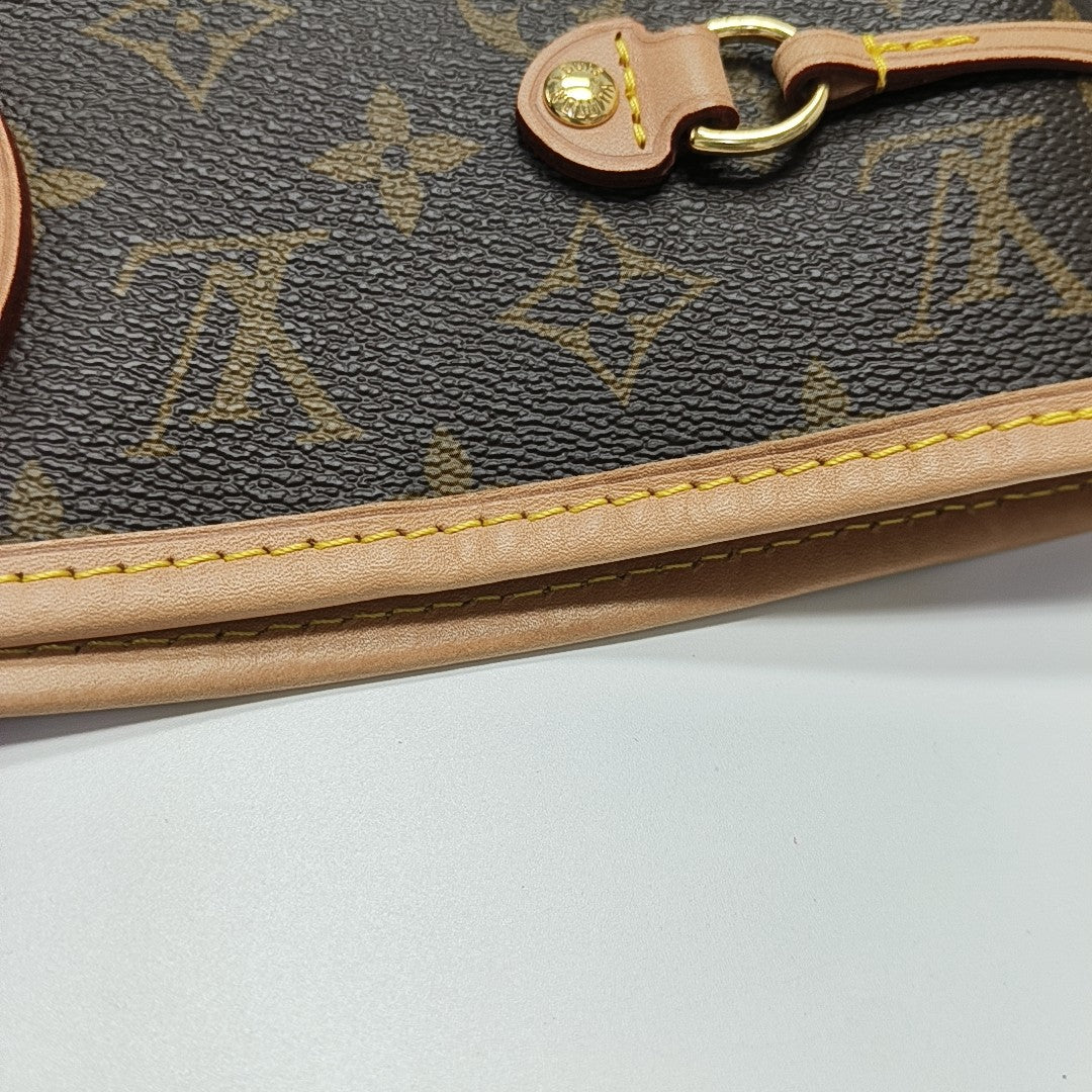 NEVERFULL MM Monogram Coated Canvas Brown