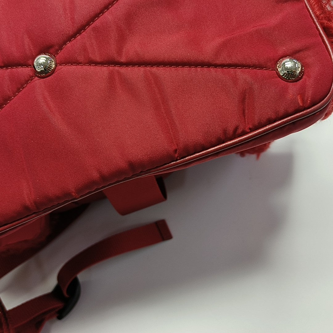 Fabric Backpack Red