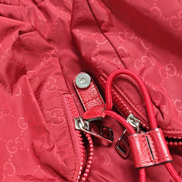 Monogram Nylon Backpack Red