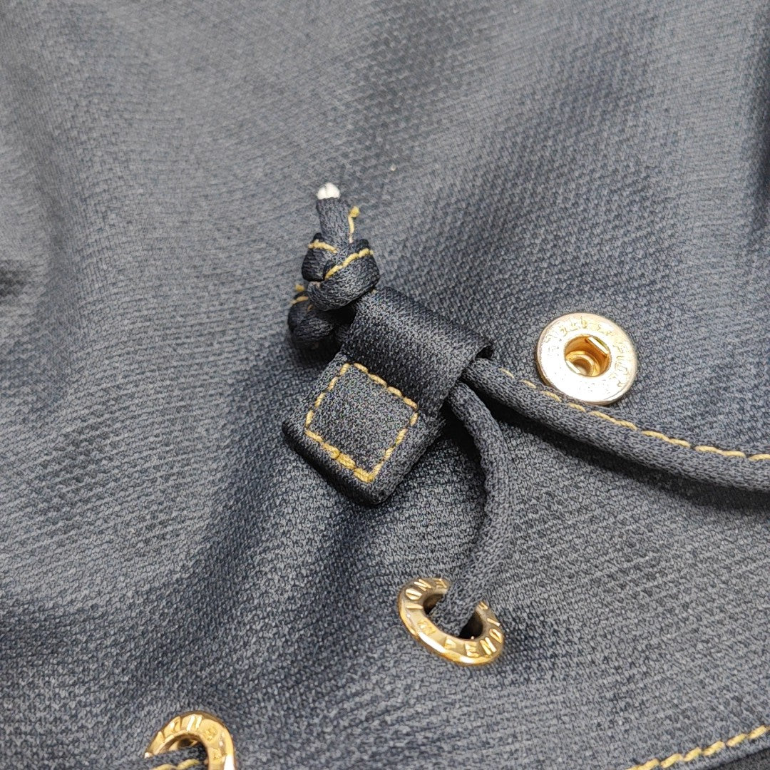 Fabric Top Handle Bag Blue
