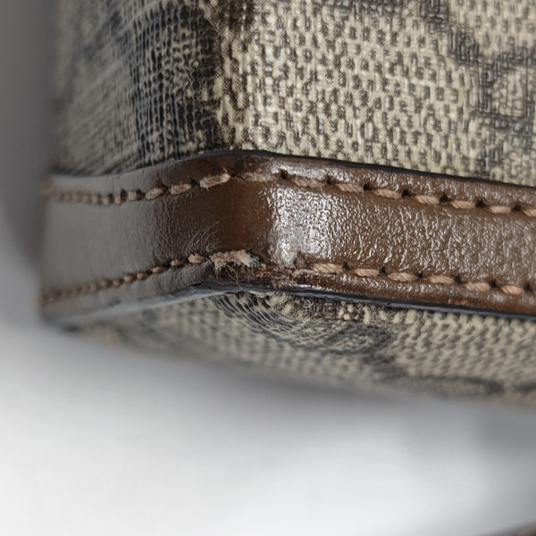 Horsebit 1955 Mini Monogram Coated Canvas Beige