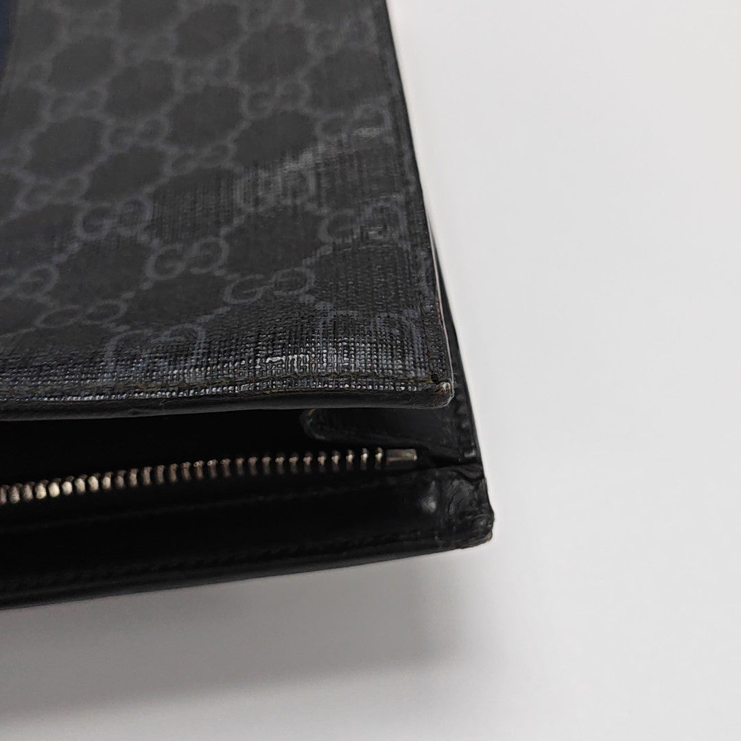 GG Supreme Monogram Coated Canvas Gray