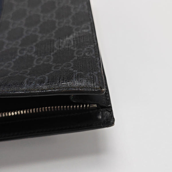 GG Supreme Monogram Coated Canvas Gray