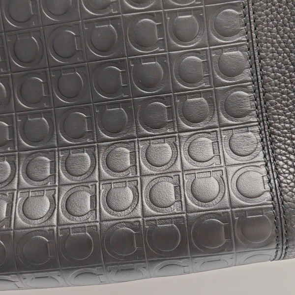 Calfskin Top Handle Bag Black