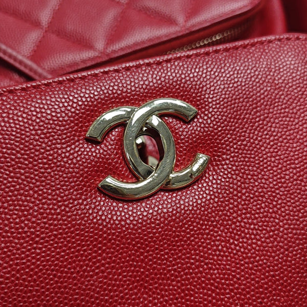 BUSINESS AFFINITY Quilted Grained Calfskin Red