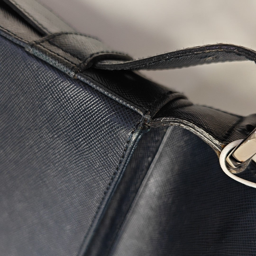 Calfskin Shoulder Bag Blue
