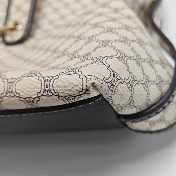 Coated Canvas Shoulder Bag White