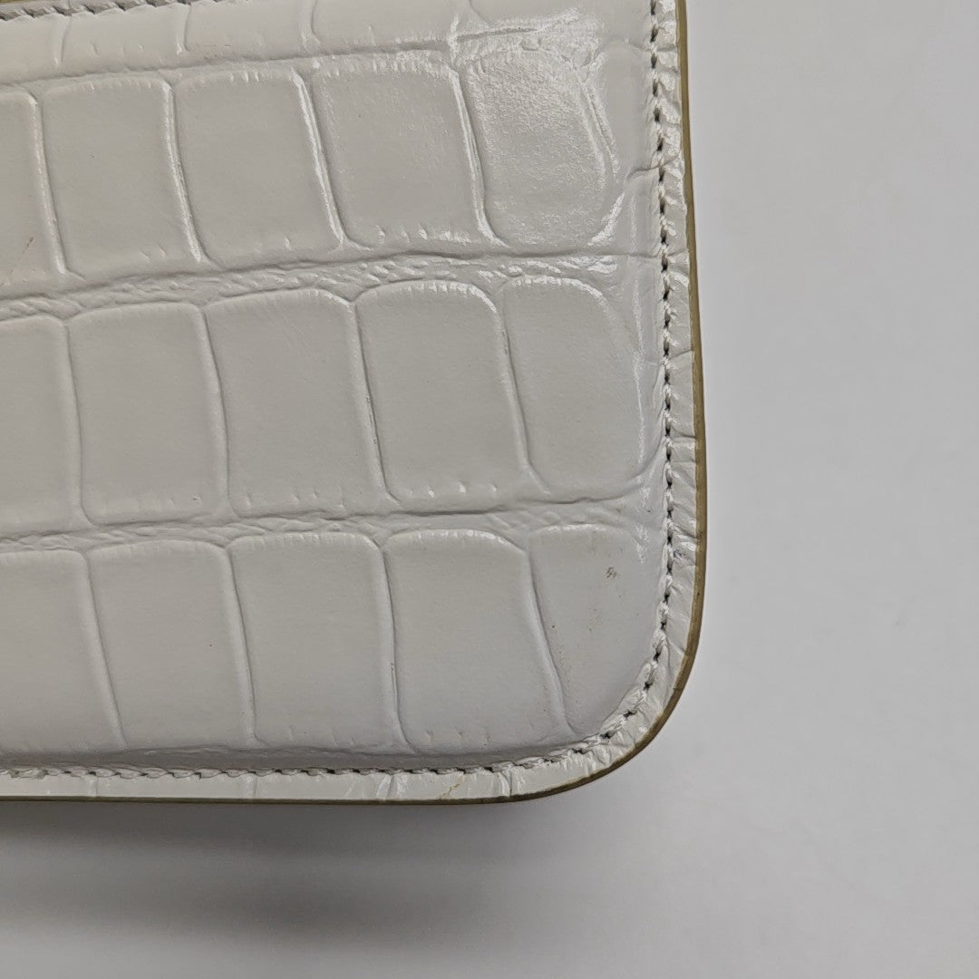 Calfskin Shoulder Bag White