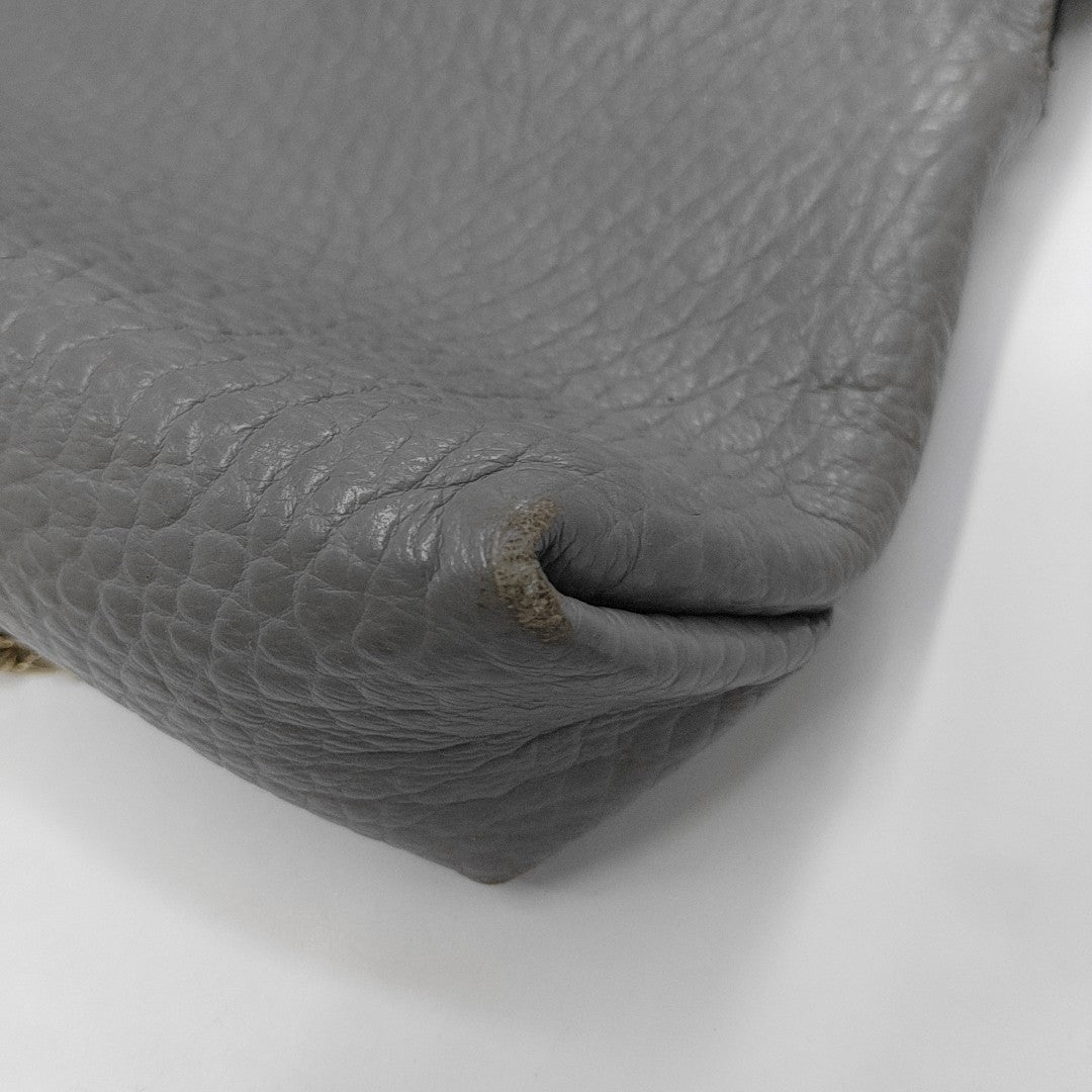 Calfskin Shoulder Bag Gray