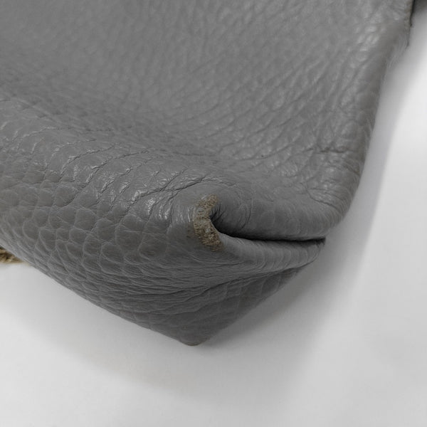 Calfskin Shoulder Bag Gray