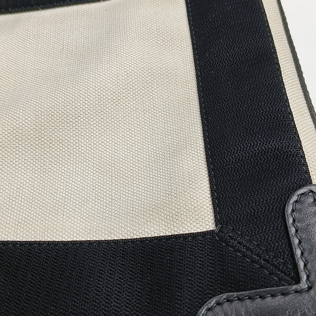Navy Mini Canvas White