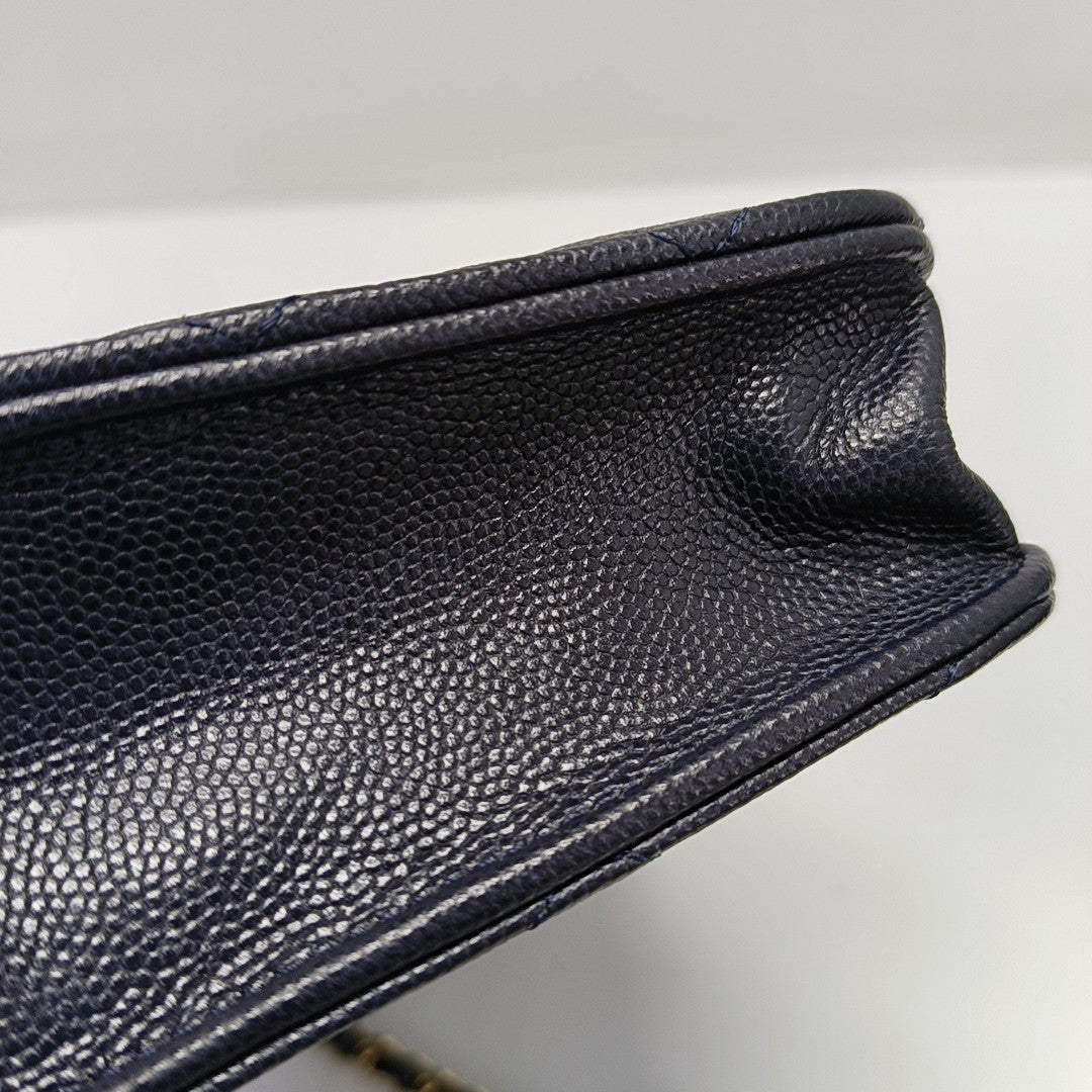 WOC Quilted Grained Calfskin Black
