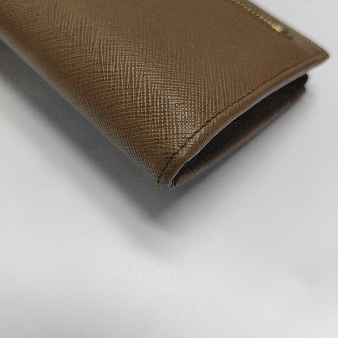 Saffiano Calfskin Wallet Large Brown