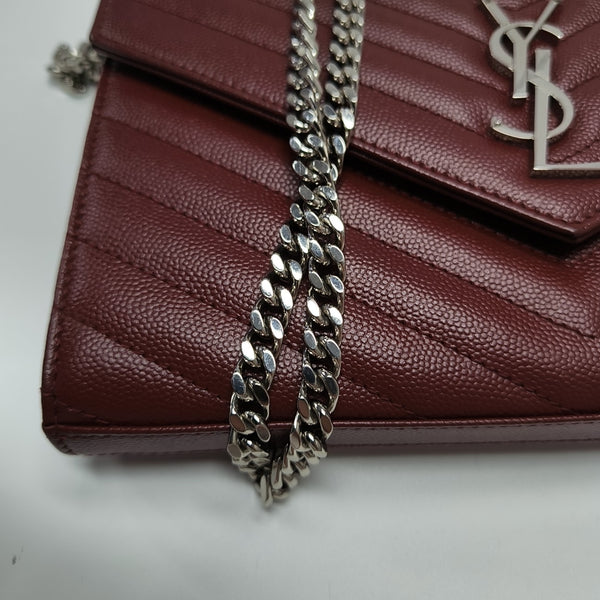 MONOGRAM Medium Chevron Calfskin Red