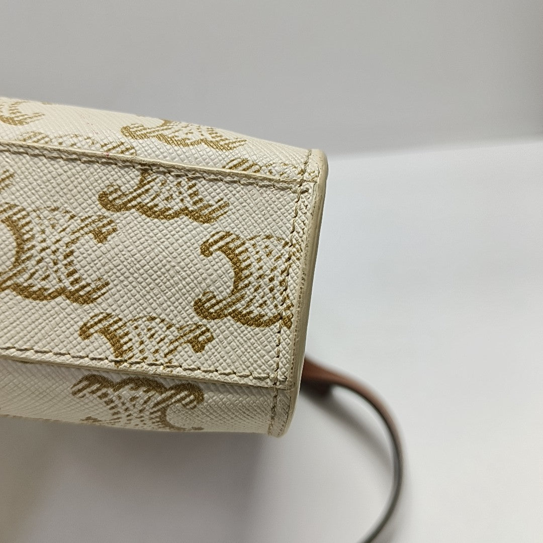 CABAS CELINE Mini Coated Canvas White