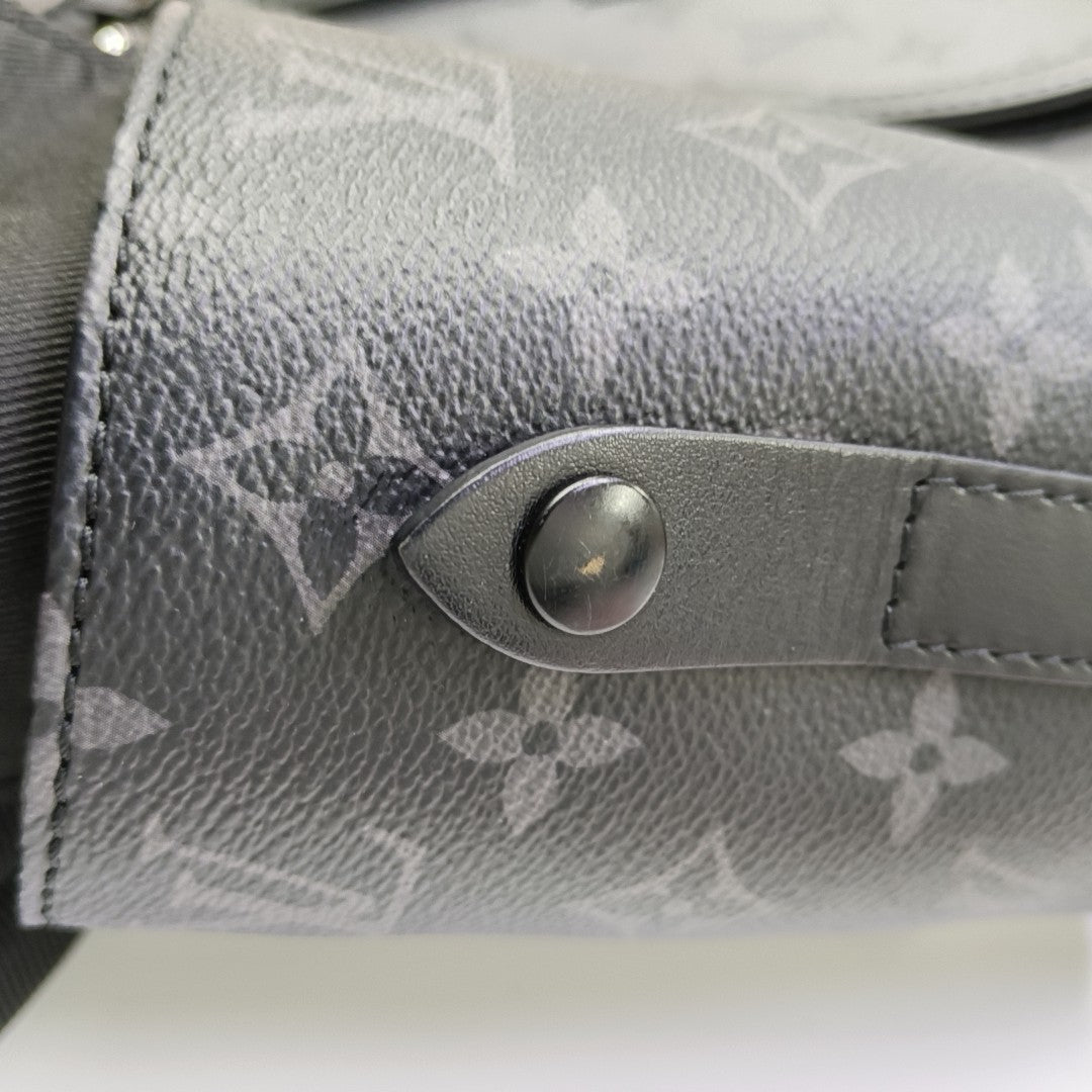 CHRISTOPHER PM Monogram Coated Canvas Gray