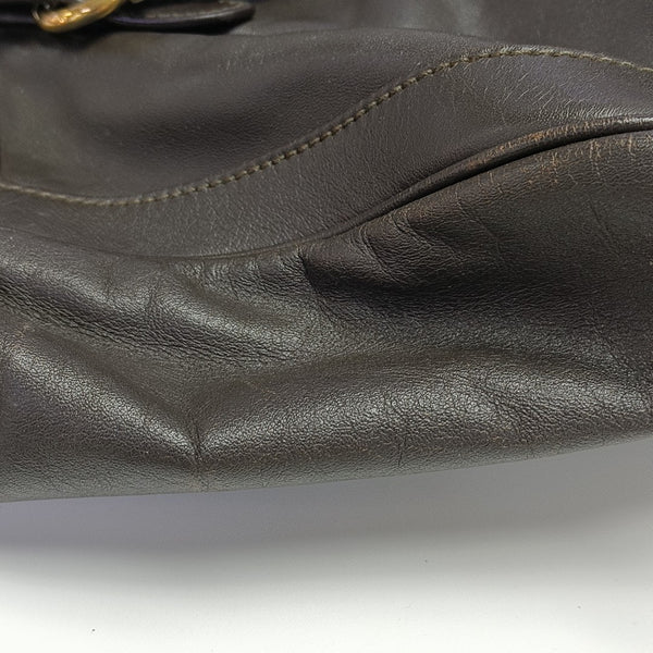 Calfskin Top Handle Bag Brown