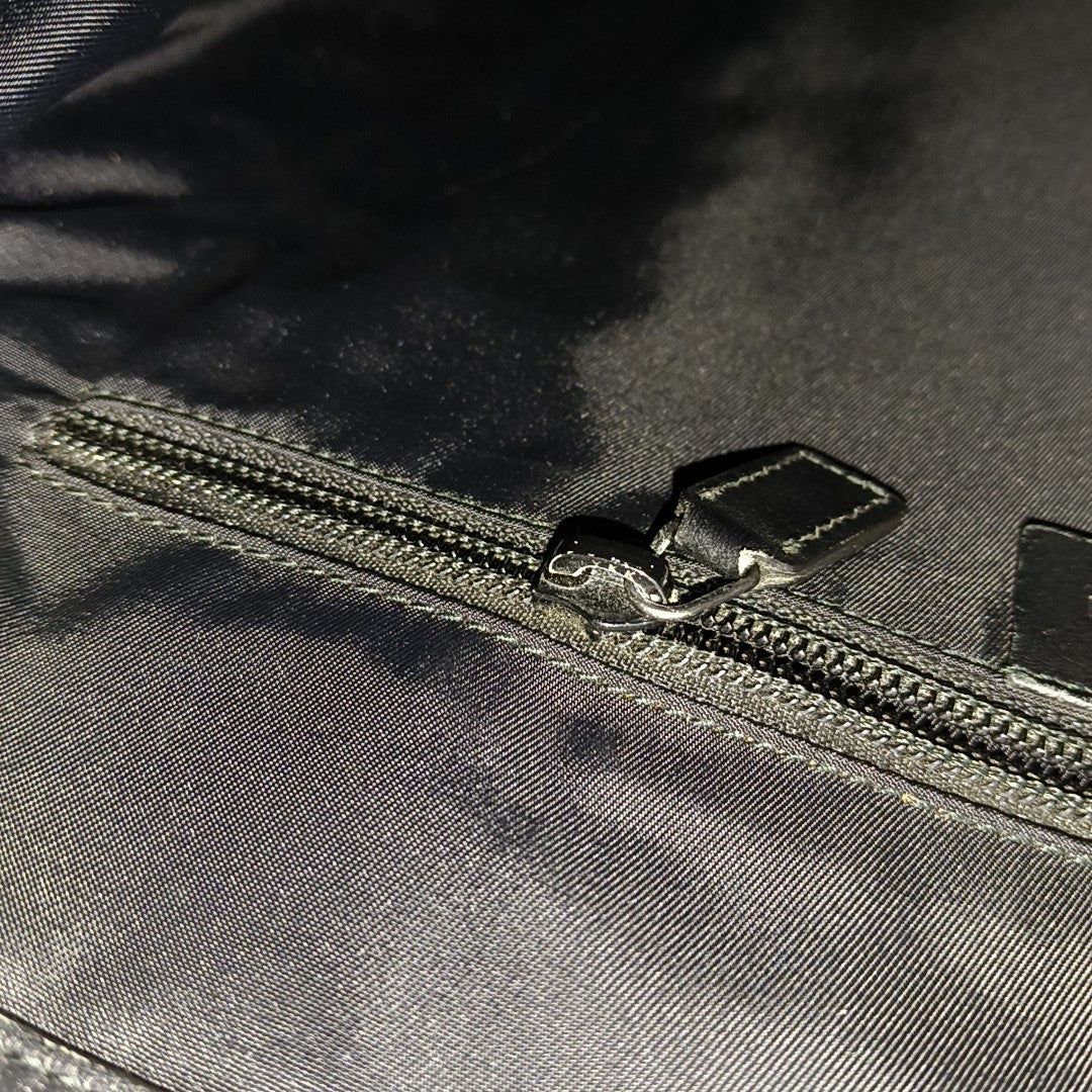 Monogram Coated Canvas Tote Bag Black