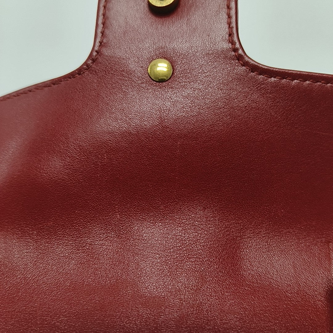 GG Marmont Mini Quilted Calfskin Red