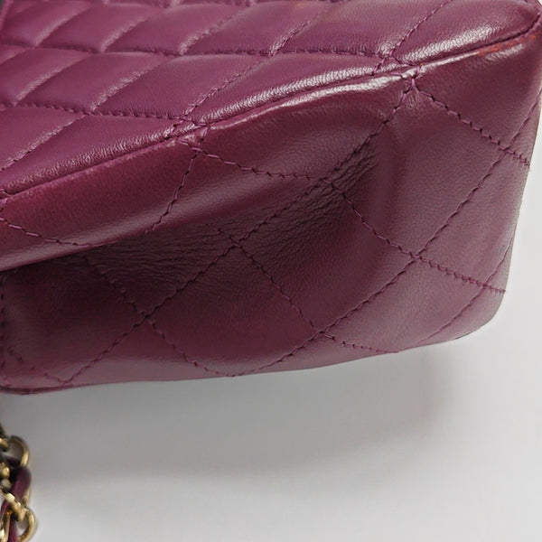 CLASSIC FLAP Mini Quilted Lambskin Purple